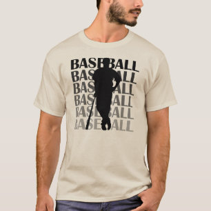 T-shirt e presente pretos do jogador de beisebol