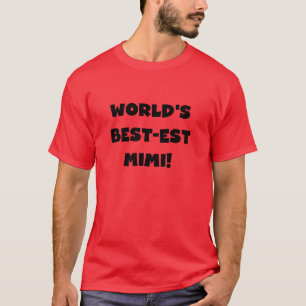 T-shirt e presente pretos do texto Mimi do