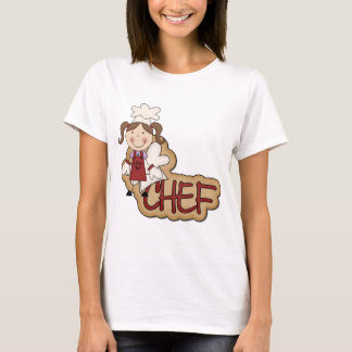 T-shirt e presentes brancos do cozinheiro chefe da