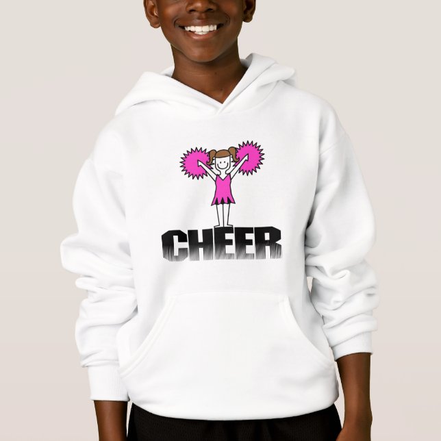 T-shirt e presentes Cheerleading cor-de-rosa (Frente)