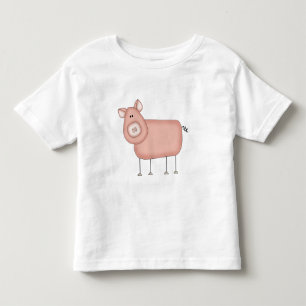 T-shirt e presentes cor-de-rosa do porco