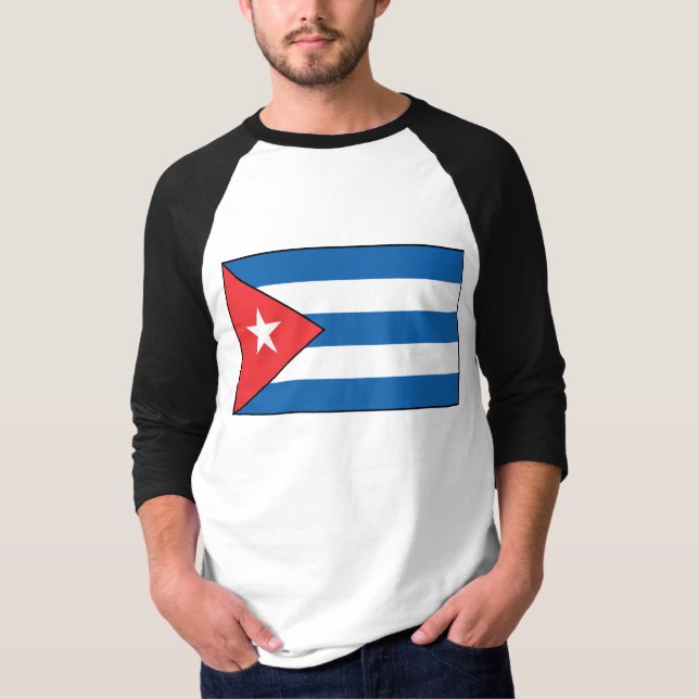 T-shirt e presentes cubanos da bandeira (Frente)