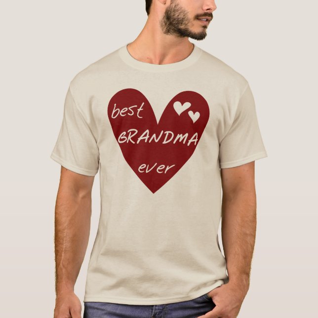 T-shirt e presentes da avó do coração vermelho os (Frente)