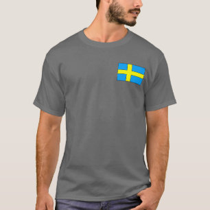 T-shirt e presentes da bandeira da suecia