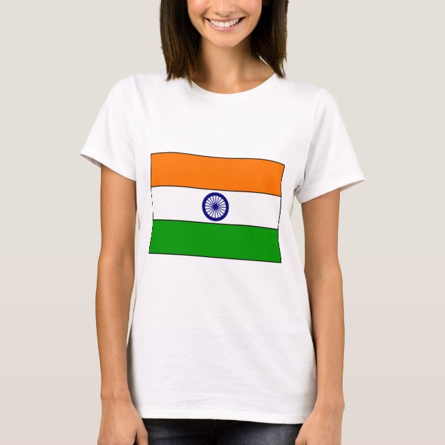 T-shirt e presentes da bandeira de India (Frente)