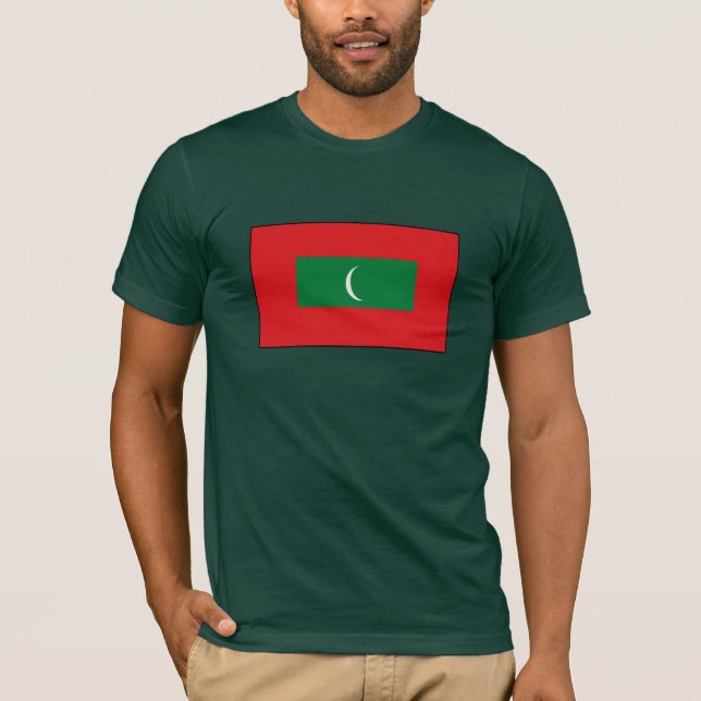 T-shirt e presentes da bandeira de Maldives (Frente)
