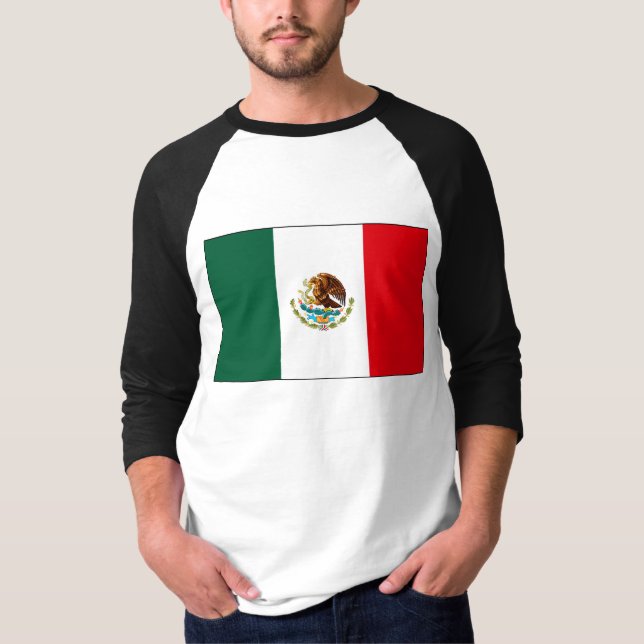 T-shirt e presentes da bandeira mexicana (Frente)