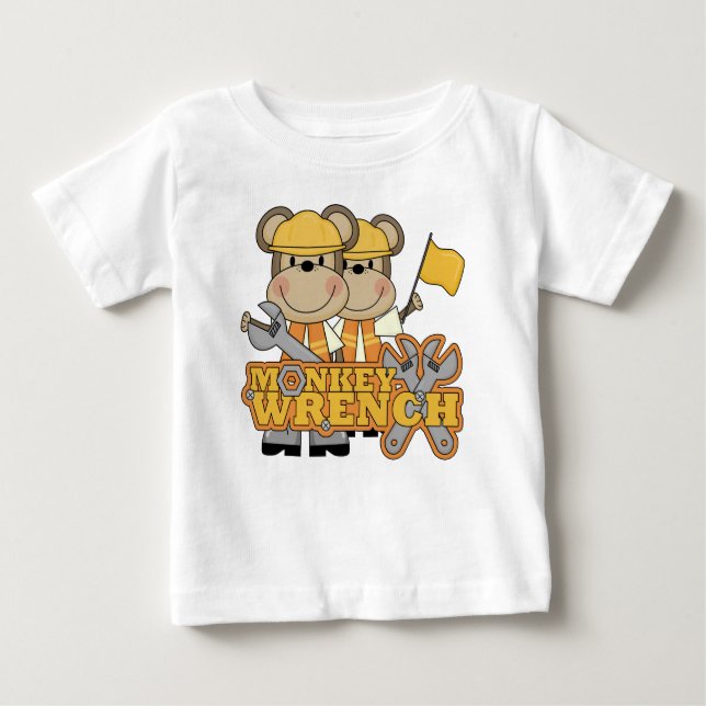 T-shirt e presentes da chave de macaco (Frente)