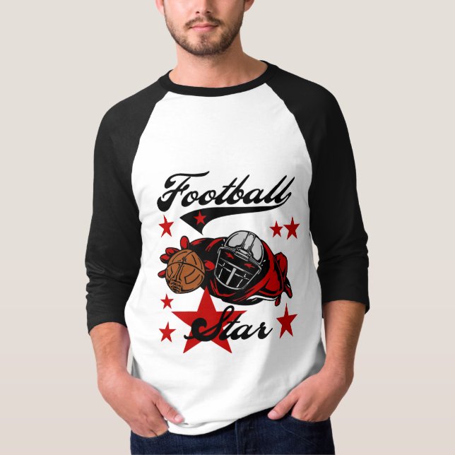 T-shirt e presentes da estrela de futebol (Frente)