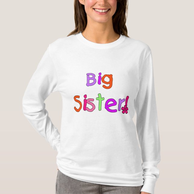 T-shirt e presentes da irmã mais velha (Frente)