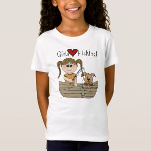 T-shirt e presentes da pesca do amor das meninas