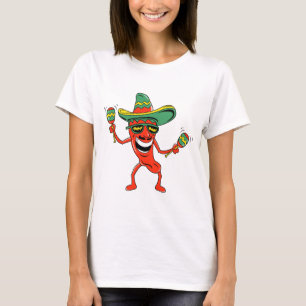 T-shirt e presentes da pimenta de pimentão de