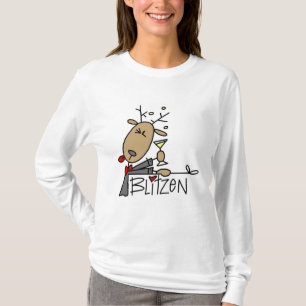 T-shirt e presentes da rena de Blitzen