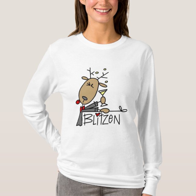 T-shirt e presentes da rena de Blitzen (Frente)