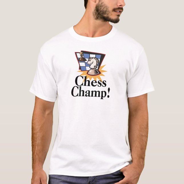 T-shirt e presentes da xadrez (Frente)