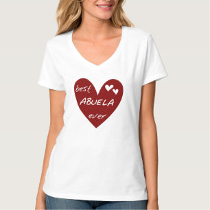 T-shirt e presentes de Abuela do coração vermelho