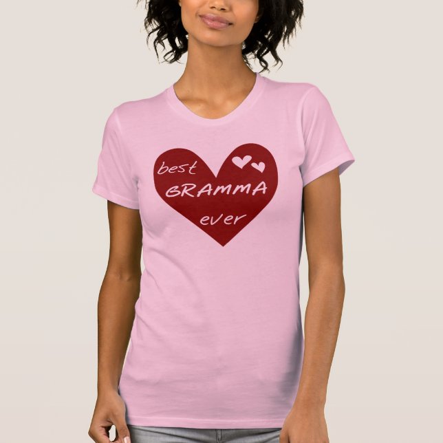 T-shirt e presentes de Gramma do coração vermelho (Frente)