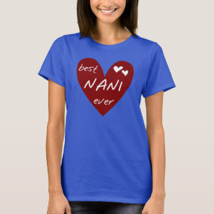 T-shirt e presentes de Nani do coração vermelho os