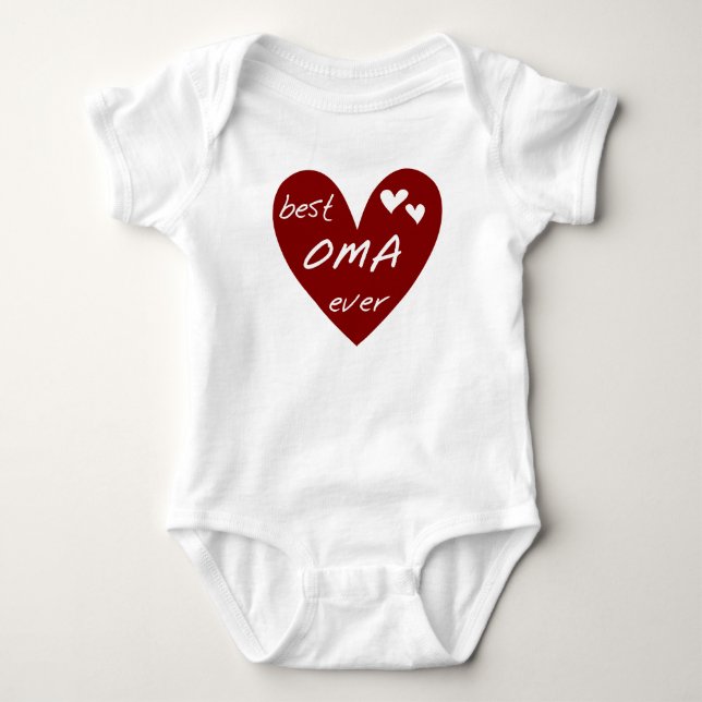 T-shirt e presentes de Oma do coração vermelho os (Frente)