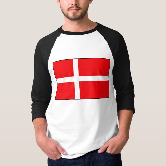 T-shirt e presentes dinamarqueses da bandeira (Frente)