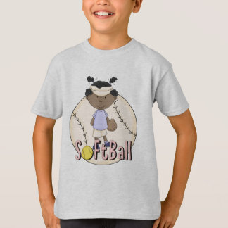 T-shirt e presentes do afro-americano do softball