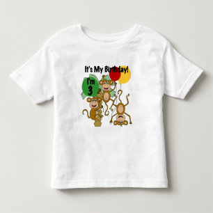 T-shirt e presentes do aniversário de 3 anos do
