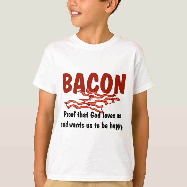 T-shirt e presentes do bacon (Frente)