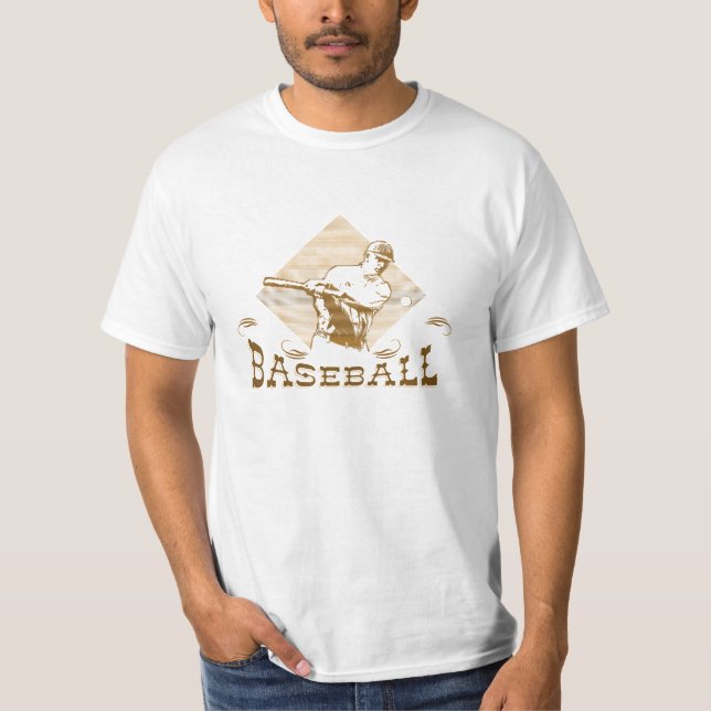 T-shirt e presentes do basebol do estilo antigo (Frente)