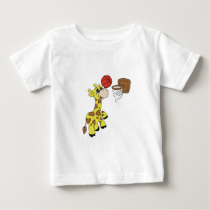 T-shirt e presentes do basquetebol do girafa