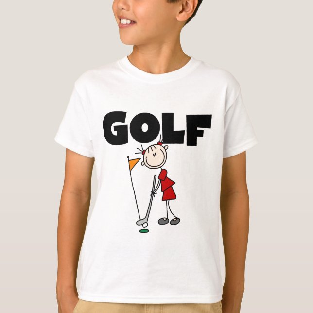 T-shirt e presentes do GOLFE das meninas (Frente)