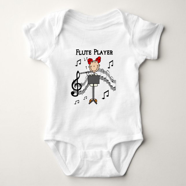 T-shirt e presentes do jogador de flauta (Frente)