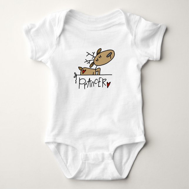 T-shirt e presentes do Natal da rena de Prancer (Frente)