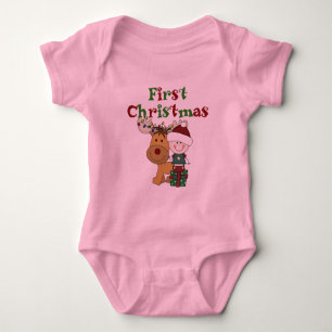 T-shirt e presentes do Natal da rena primeiros