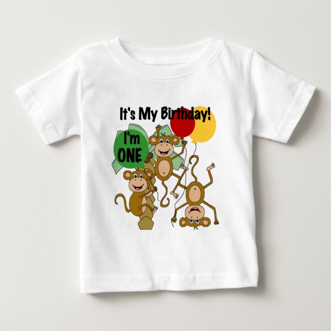 T-shirt e presentes do primeiro aniversario do (Frente)
