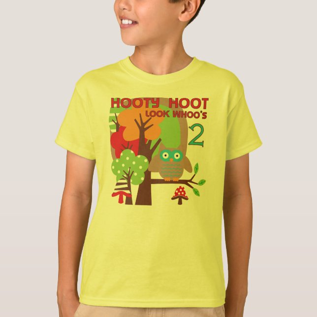 T-shirt e presentes do segundo aniversário da (Frente)