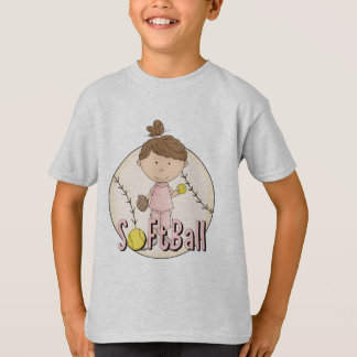 T-shirt e presentes do softball das meninas