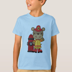 T-shirt e presentes do urso e do sapador-bombeiro