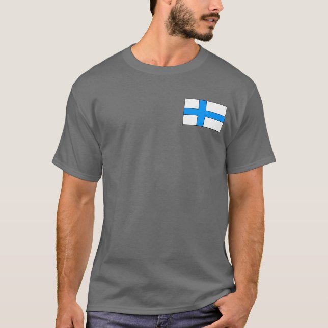 T-shirt e presentes finlandeses da bandeira (Frente)