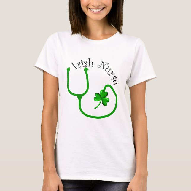 T-shirt e presentes irlandeses da enfermeira (Frente)