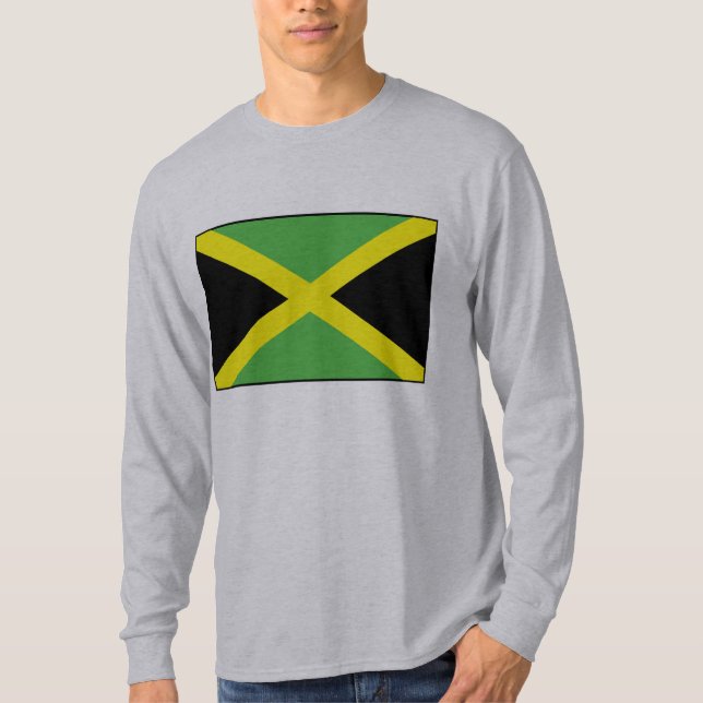 T-shirt e presentes jamaicanos da bandeira (Frente)