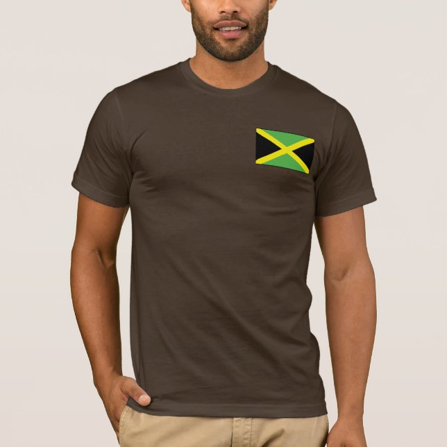 T-shirt e presentes jamaicanos da bandeira (Frente)