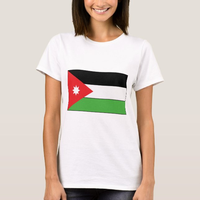 T-shirt e presentes jordanos da bandeira (Frente)