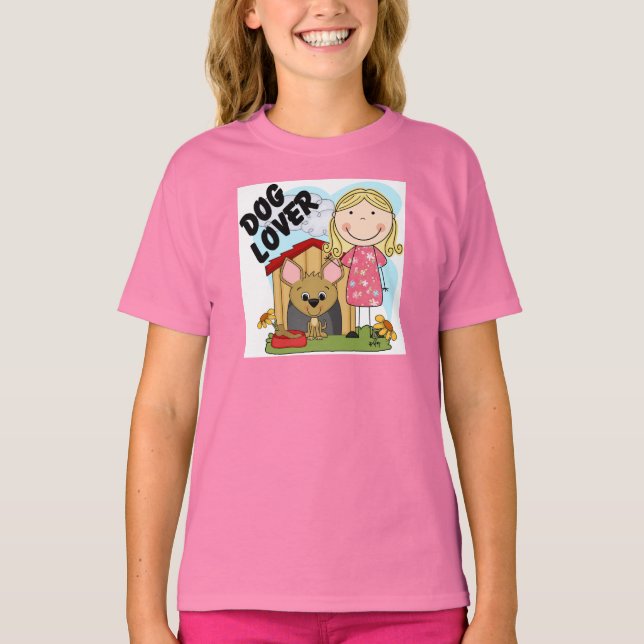 T-shirt e presentes louros da menina do amante do (Frente)