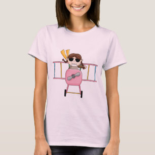 T-shirt e presentes piloto da menina