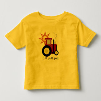 T-shirt e presentes vermelhos do trator de fazenda