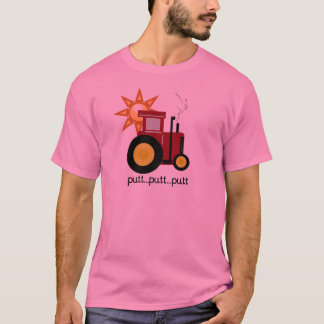 T-shirt e presentes vermelhos do trator de fazenda