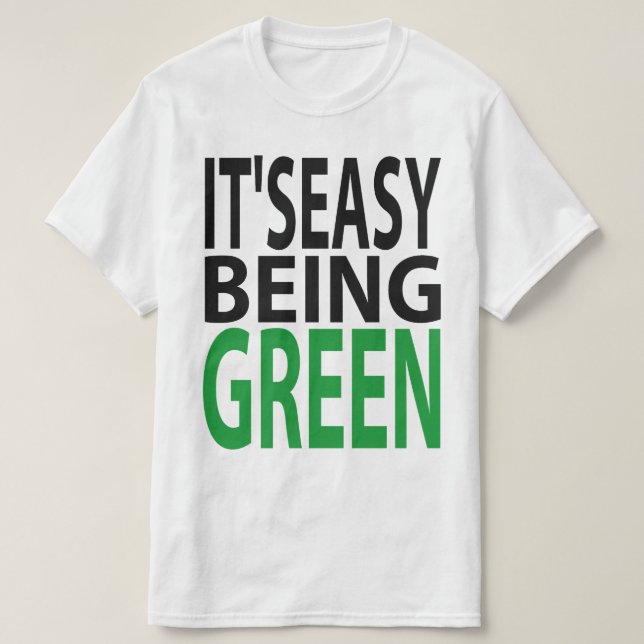 T-SHIRT É SER FÁCIL VERDE (Frente do Design)