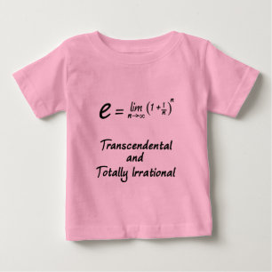 T-shirt e - Transcendental e totalmente irracional