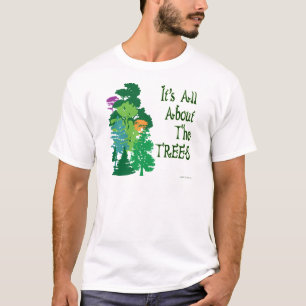 T-shirt É tudo sobre o slogan verde das árvores