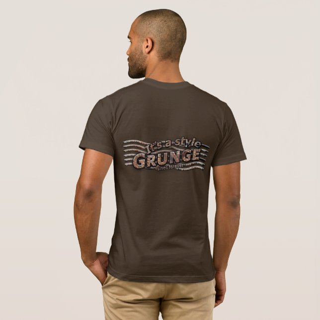 T-shirt É uma letra de estilos, "BUNGE Rusty Letters" (Parte Traseira Completa)